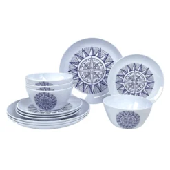 Pack vaisselle mélamine 12 pièces Cardinal