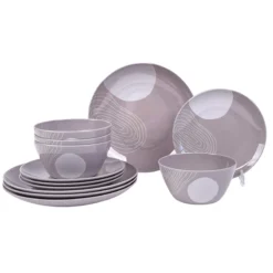 Pack vaisselle mélamine 12 pièces Harmony