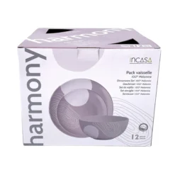 Pack vaisselle mélamine 12 pièces Harmony