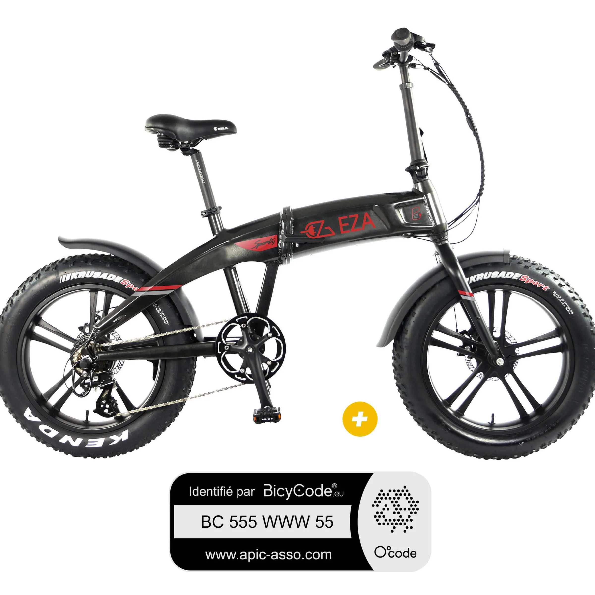 PackVélo à assistance électrique pliant 20'' Sporty + Marquage BicyCode