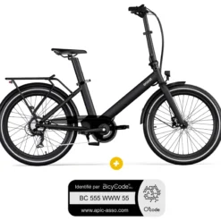 Pack Vélo à assistance électrique 24'' EVENING modèle 2023 V1 Noir Onyx + Marquage BicyCode