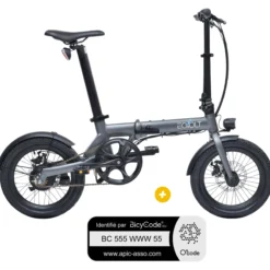 Pack Vélo à assistance électrique pliant 16'' City gris + Marquage BicyCode