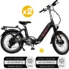 Pack 2 Vélos à assistance électrique Confort Plus 20"P - 14Amp pliant CONFORT PLUS 20'' noir + Marquage BicyCode