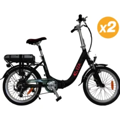 Pack 2 Vélos à assistance électrique Confort 20'' Noir 13Ah