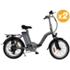 Pack 2 Vélos à assistance électrique pliants Classic 20'' Gris