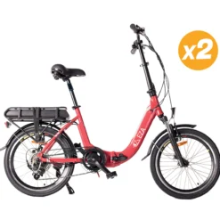 Pack 2 Vélos à assistance électrique Confort 20'' Rouge 13Ah