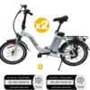 Pack 2 Vélos à assistance électrique pliants Classic 20'' Blanc + Marquage BicyCode