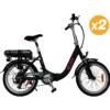 Pack 2 Vélos à assistance électrique Confort 20'' Noir 10,4AH