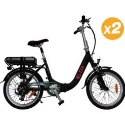 Pack 2 Vélos à assistance électrique Confort 20'' Noir 10,4AH