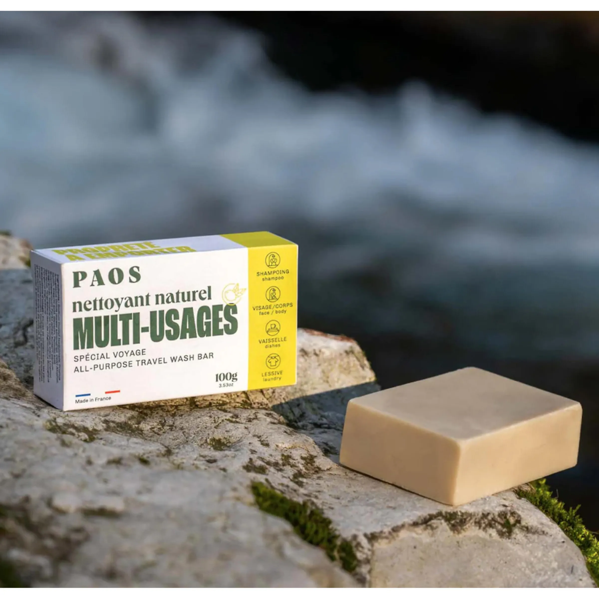 Pain solide multi-usages - Corps / Cheveux / Vaisselle / Linge 100g