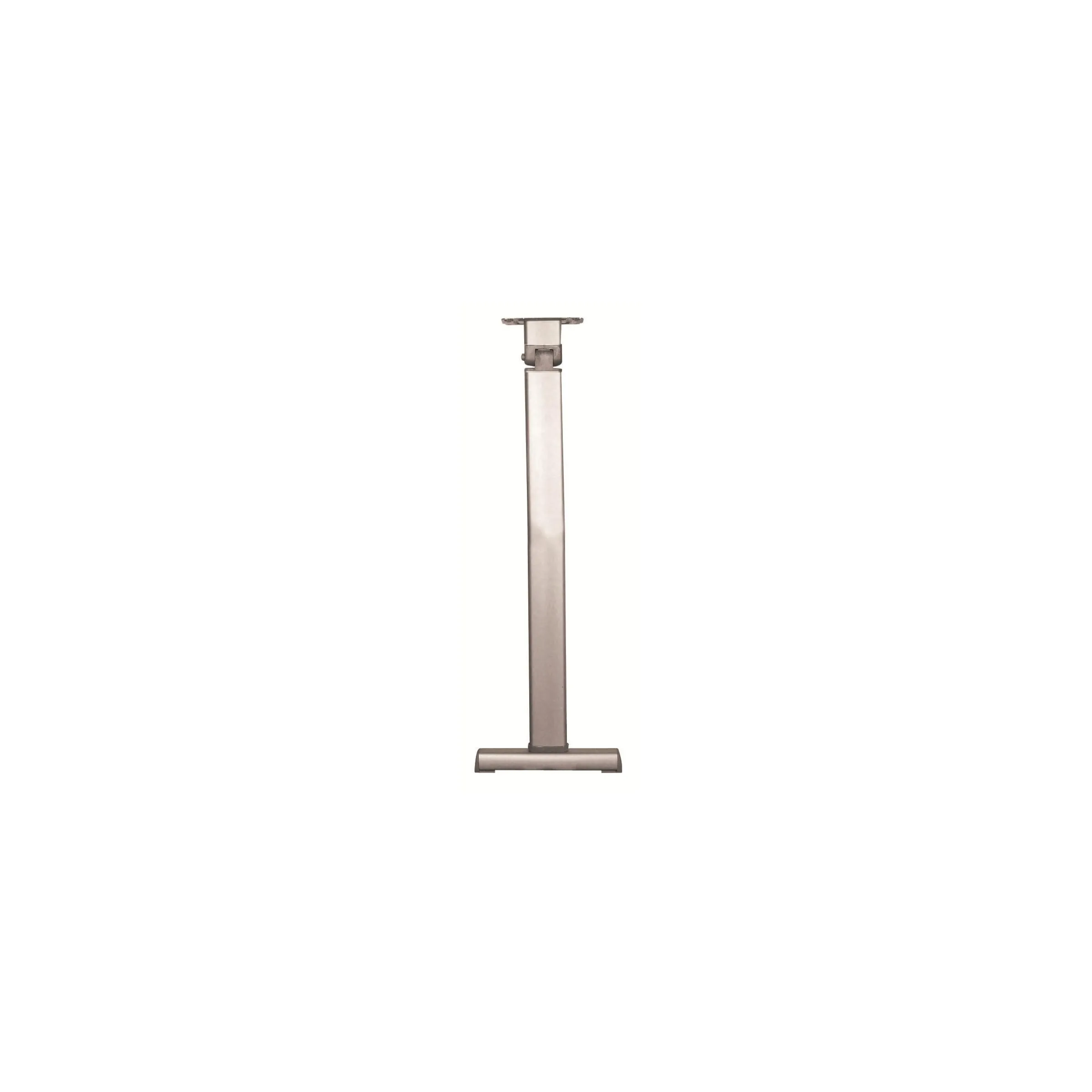 Pied de table basculant aluminium anodisé coulissant