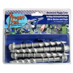 Piquet à frapper et à visser Hardcore PEGGY 15 cm - Lot de 4