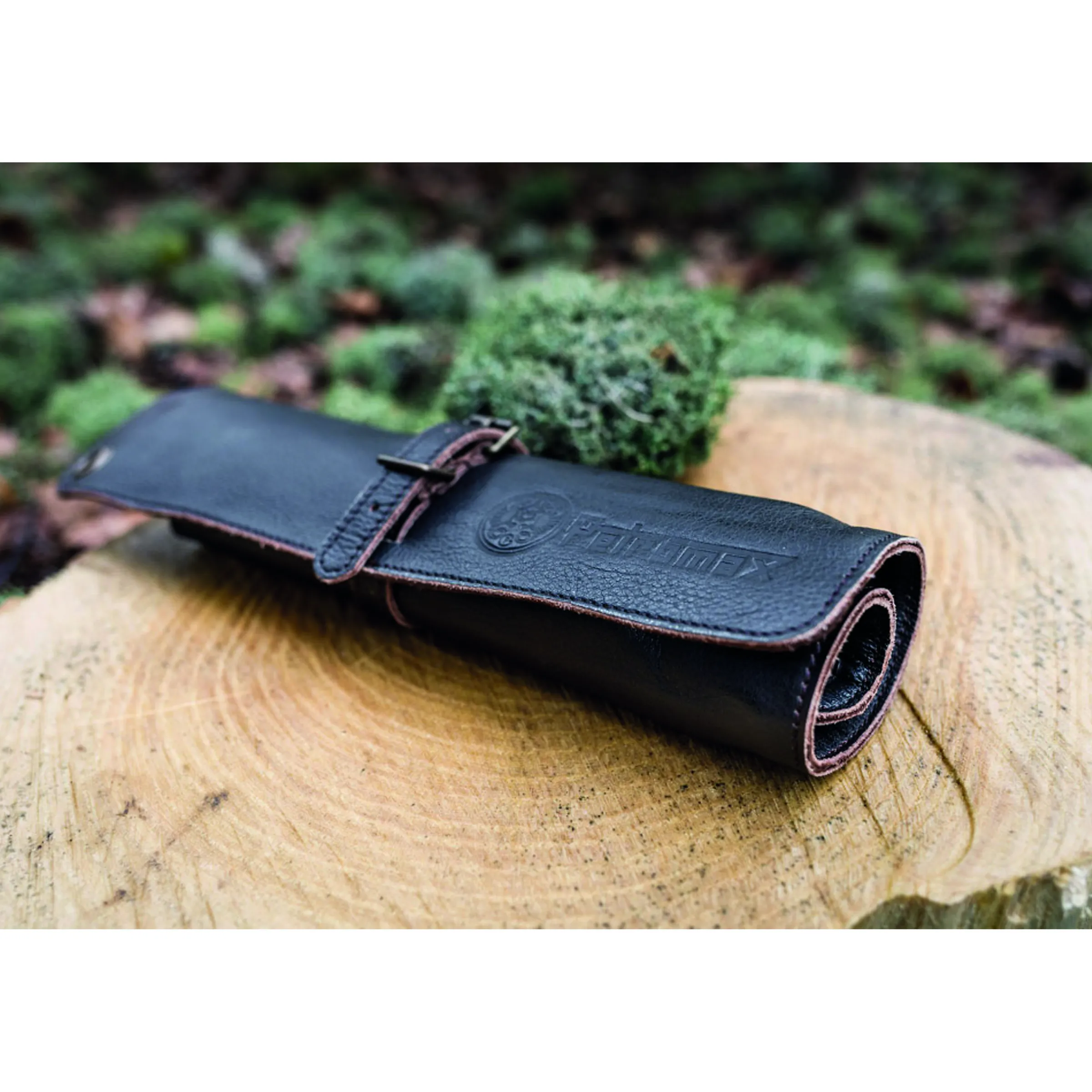 Pochette à couverts en cuir