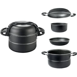 Popote en aluminium 8 pièces pour camping-car