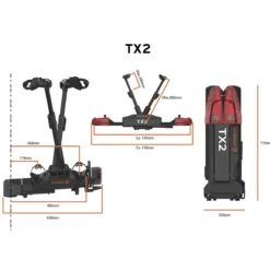 Porte-vélos compact TX2 Premium