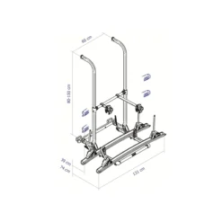 Porte-vélos Elite G2 Hymer Hooks