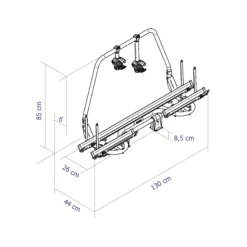 Porte-vélos inclinable pour caravane