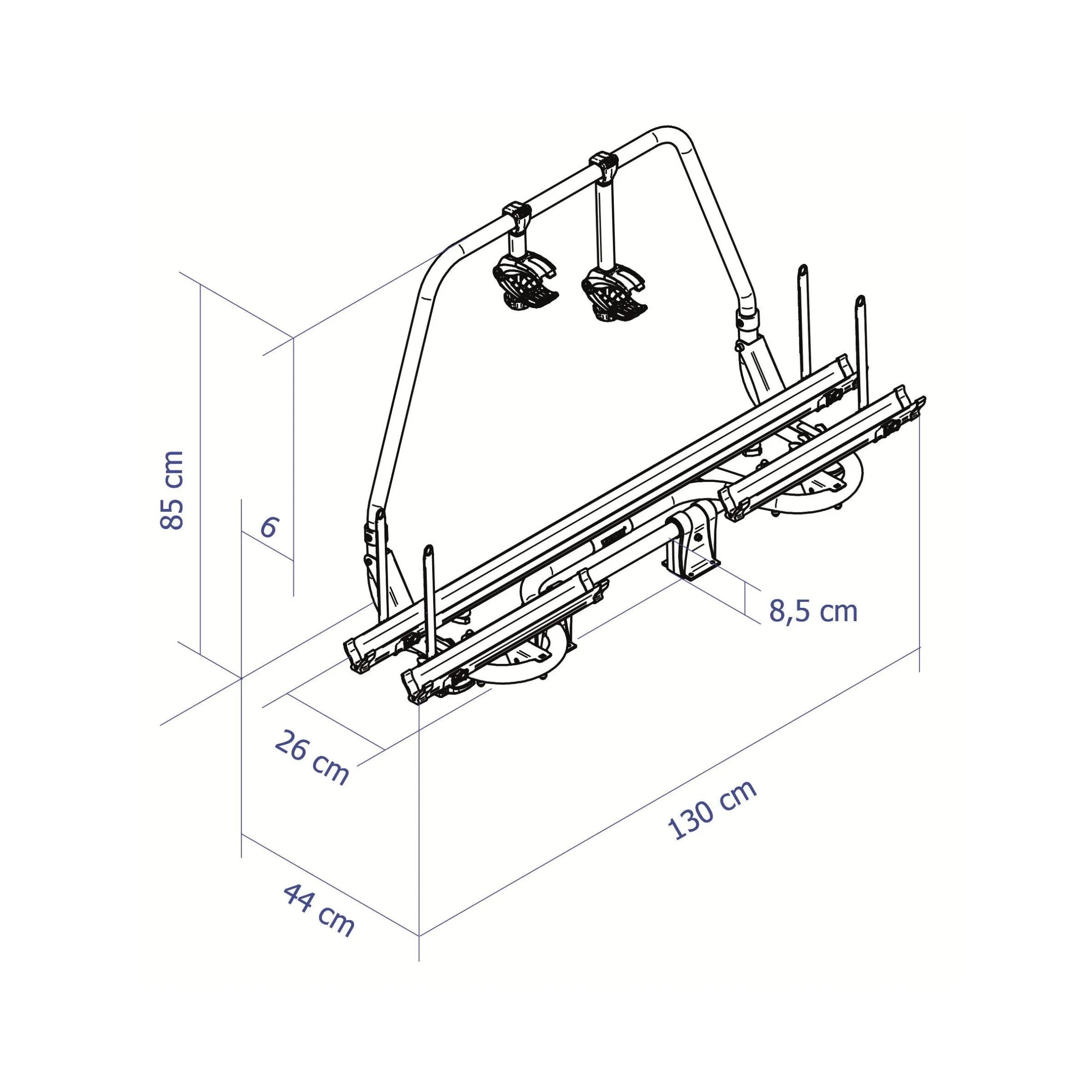 Porte-vélos inclinable pour caravane