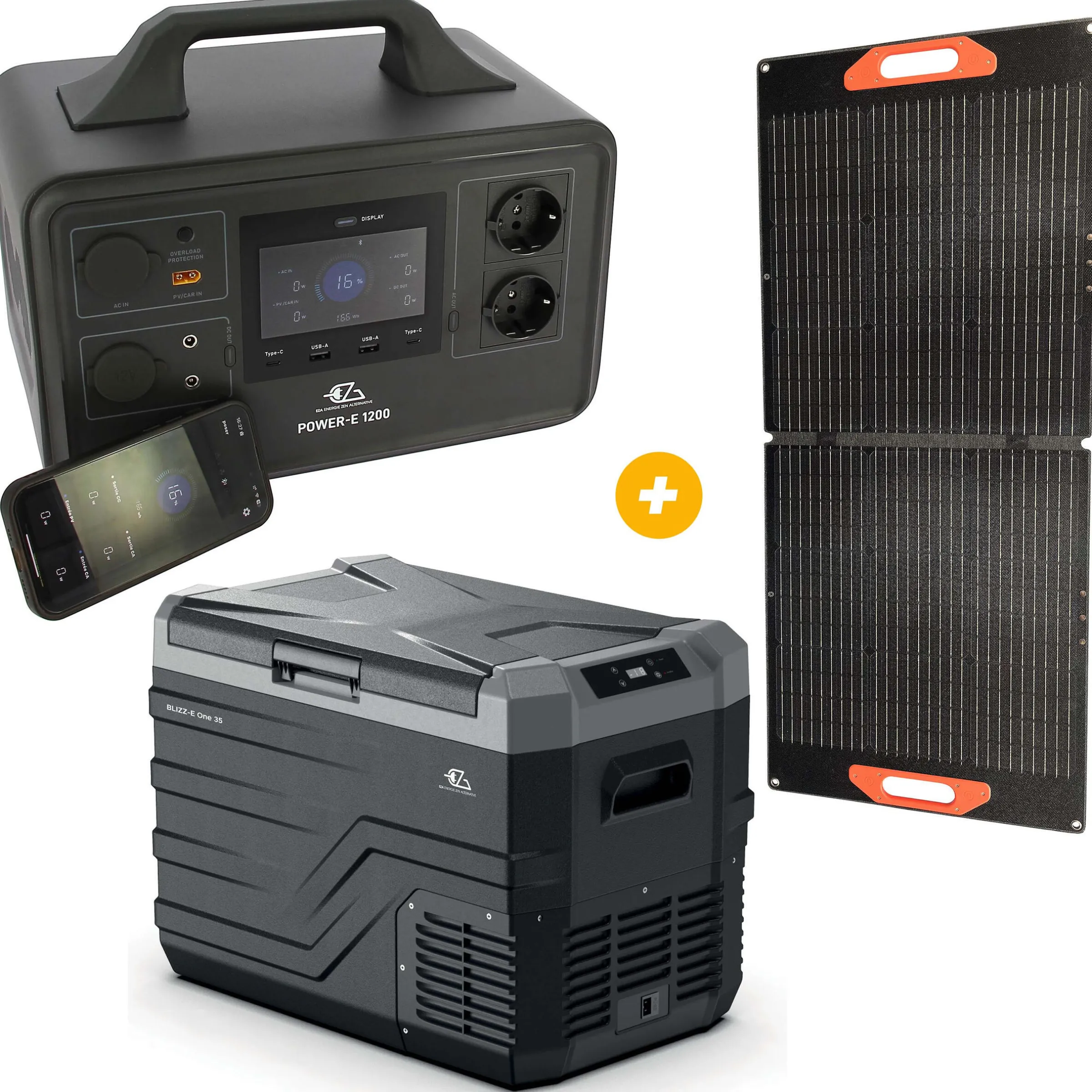 Power Station Power-E 1200 + Panneau solaire + Glacière