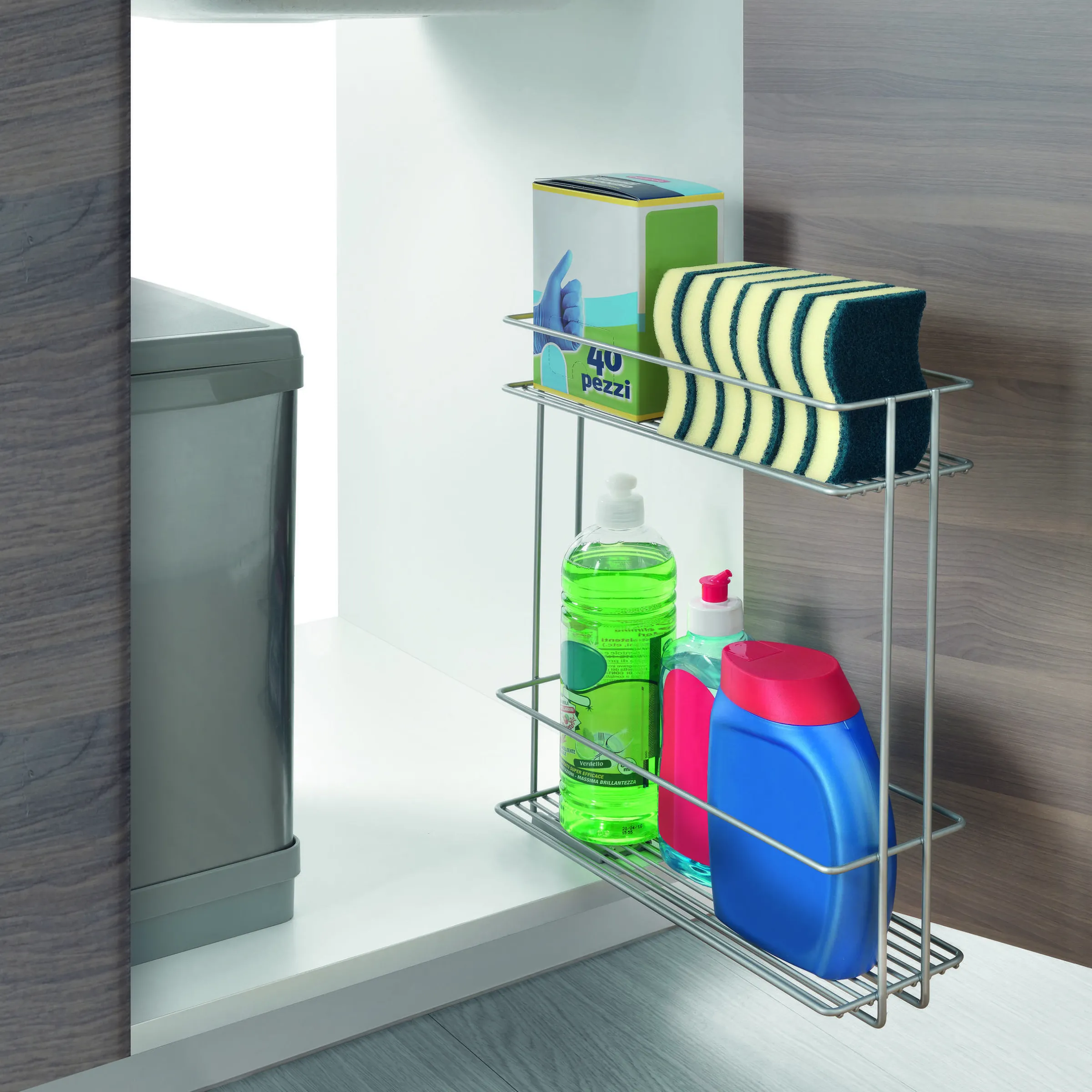 Rangement coulissant pour bouteilles et flacons