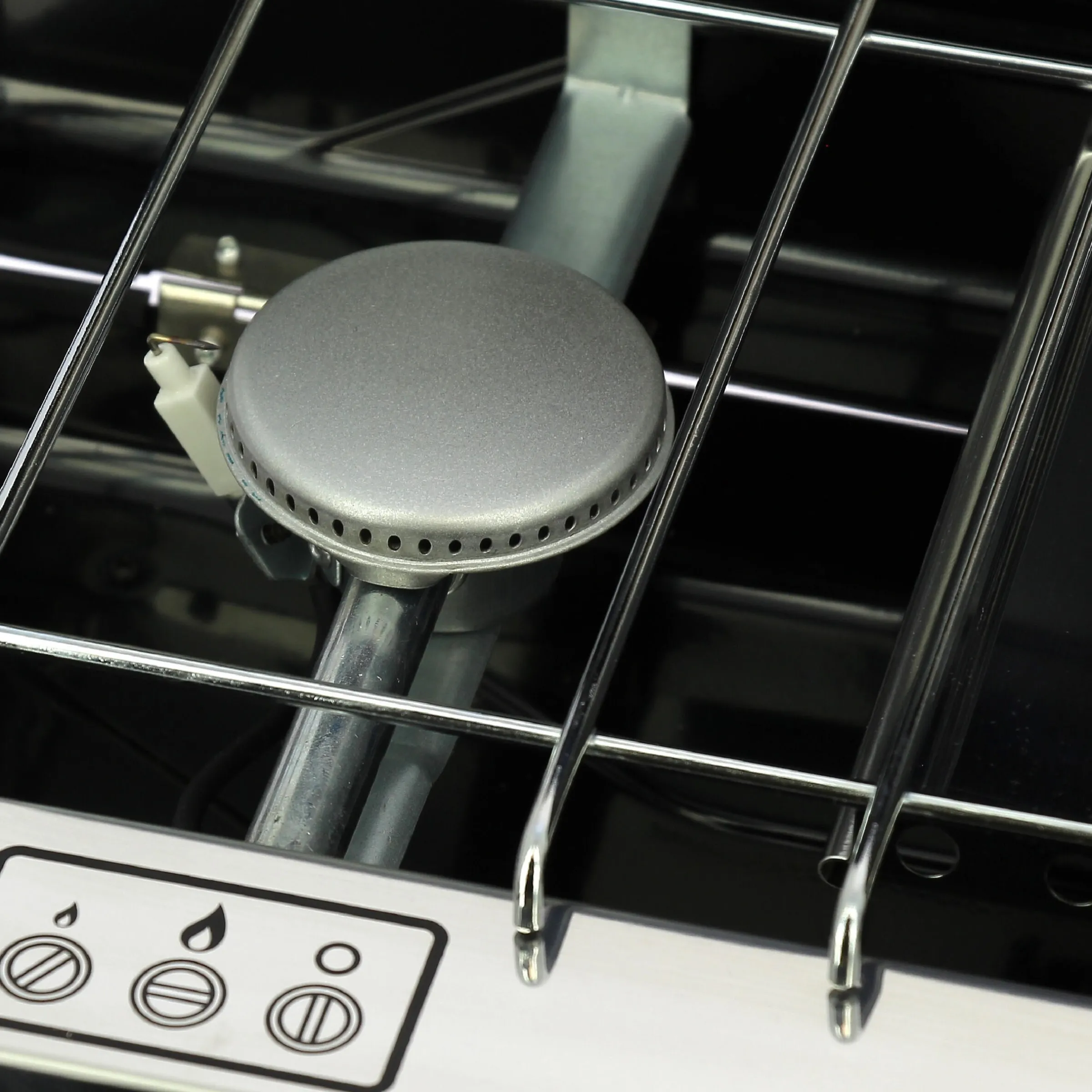 Réchaud à gaz 2 feux avec grill/toaster