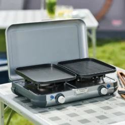Réchaud à gaz 2 feux Camping Kitchen Grill & Go R