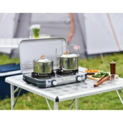 Réchaud à gaz 2 feux Camping Kitchen Grill & Go R