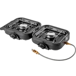 Réchaud à gaz pliable 2 feux pour camping