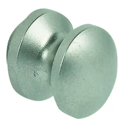 Rosace + Bouton nickelé mat épaisseur de porte 16 mm