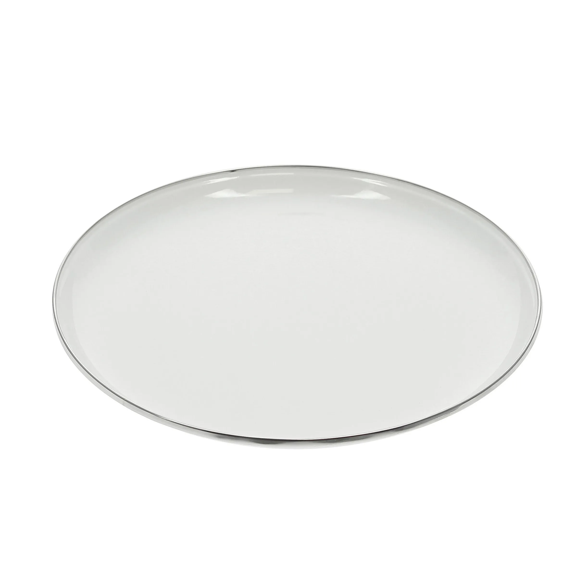 Set de 2 assiettes plates en acier émaillé