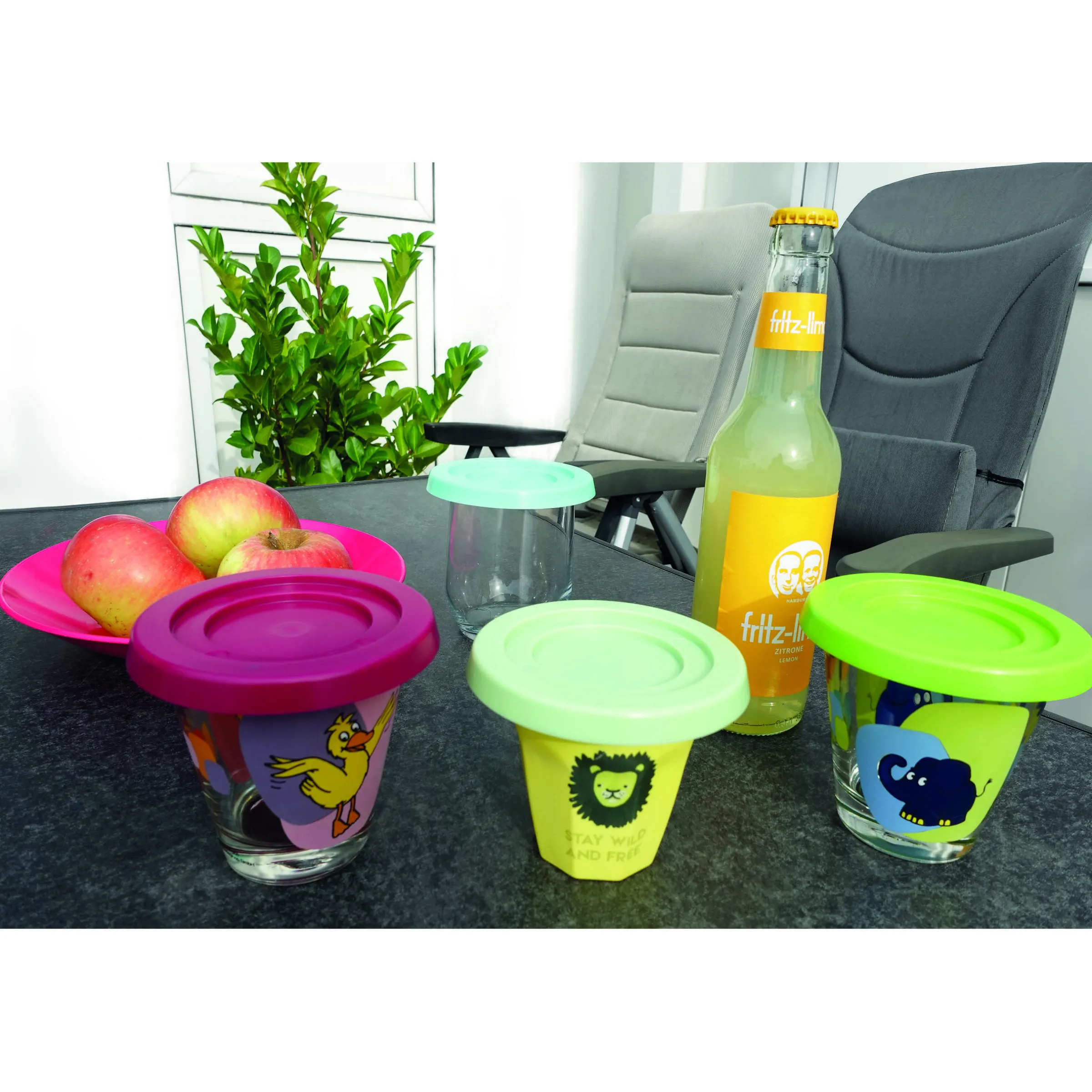 Set de 4 couvercles pour verre BEE