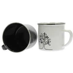 Set de 2 mugs en acier émaillé
