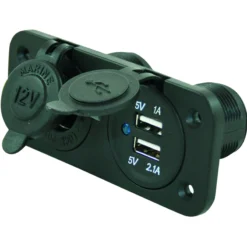 Socle 12 Volts + 2 prises USB