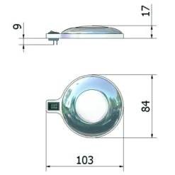 Spot en saillie fixe à Leds avec interrupteur