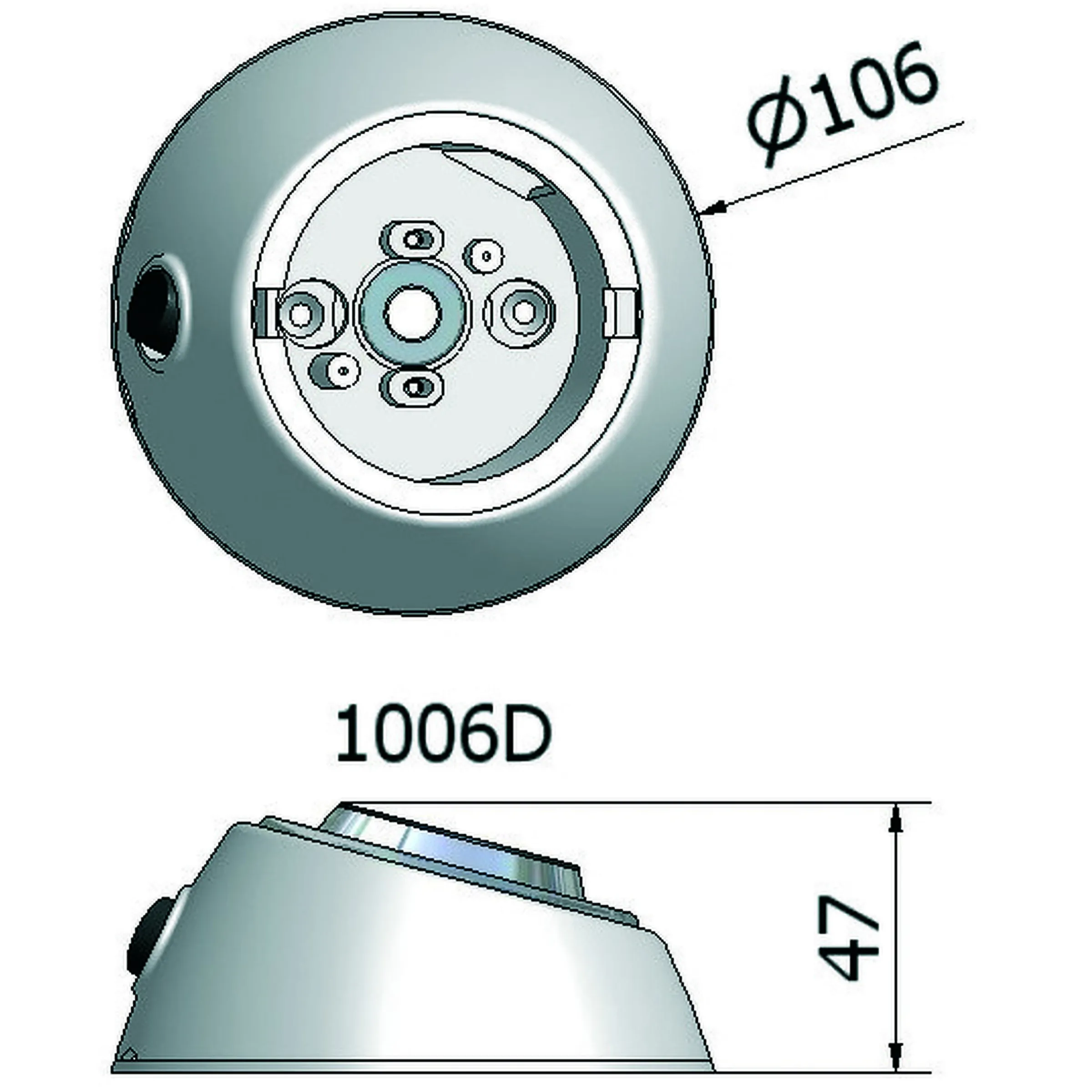 Spot en saillie orientable à Leds gris