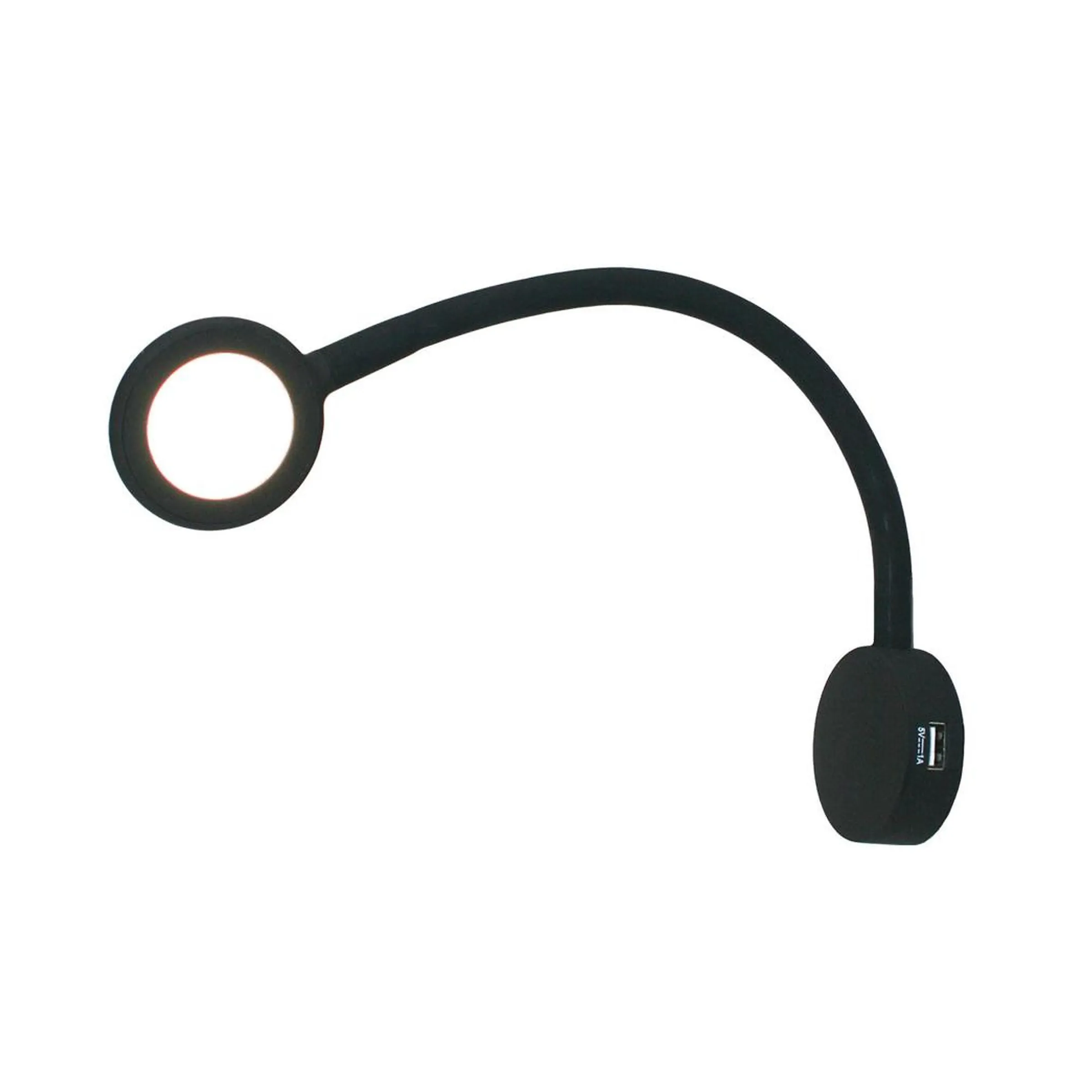 Spot flexible avec fonction de charge USB C Verona noir