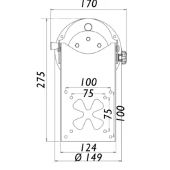 Support plafond pivotant