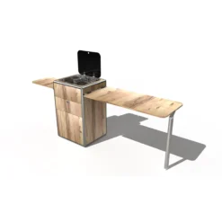 Table Blue mountain 100x45cm en bois stratifié cérusé 2 faces