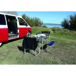 Table de camping avec bancs pour 4 personnes