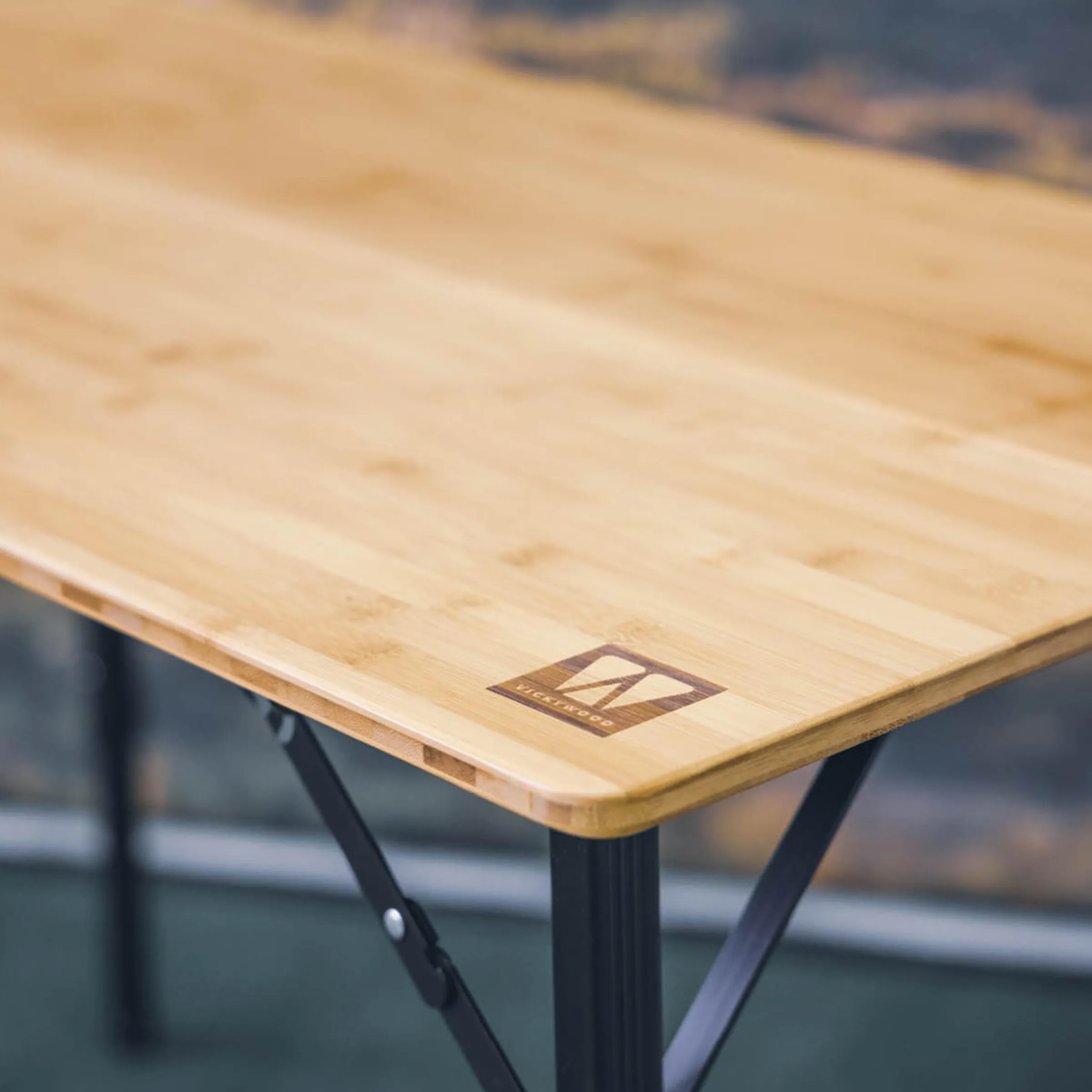 Table de camping Bambou