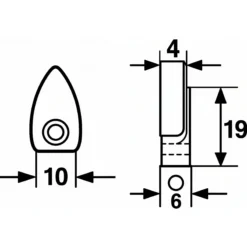 Taquet de fixation pour les miroirs et glaces