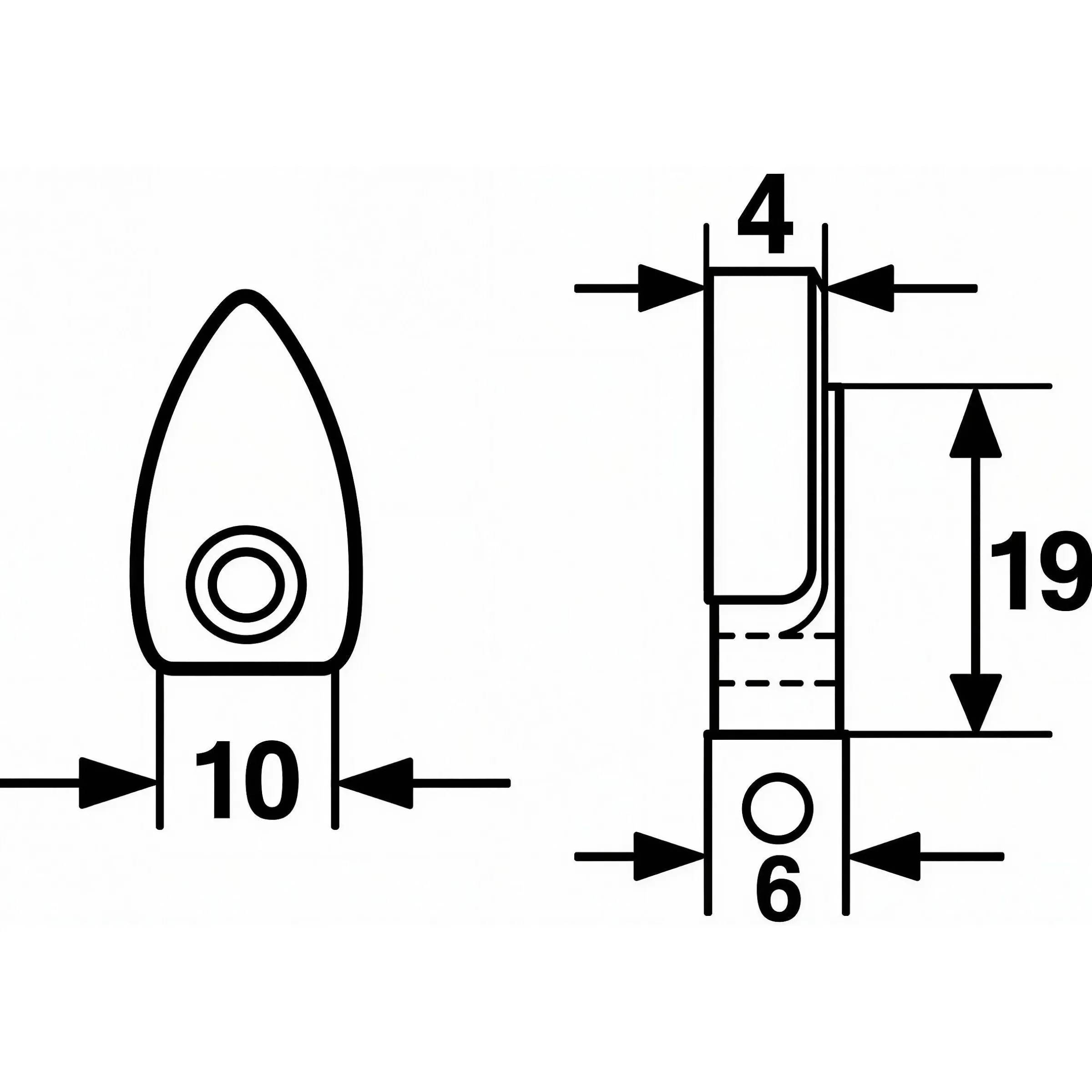 Taquet de fixation pour les miroirs et glaces