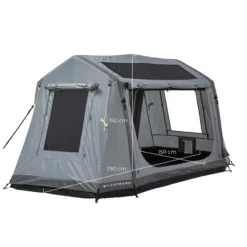 Tente de camping gonflable autoportante 140 grise