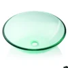 Vasque semi-sphérique en verre transparent