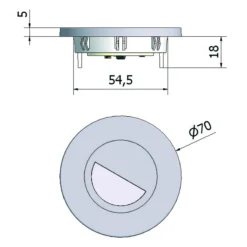Veilleuse encastrable fixe à Leds