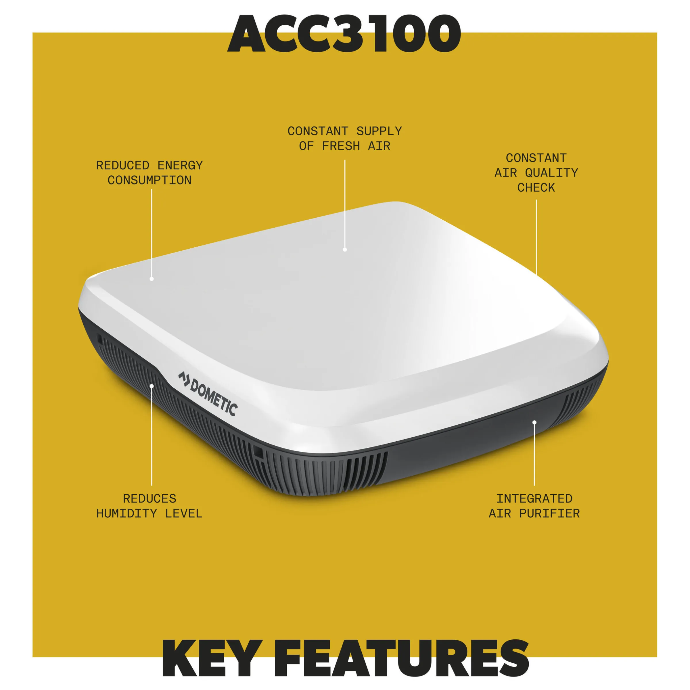 Ventilateur de toit Inventilate ACC3100 pour camping-car