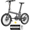 Vélo à assistance électrique pliant 20'' Afternoon Pro Gris Antracite Satin + Marquage Bicycode