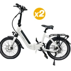 2 Vélos à assistance électrique pliant Jazzy Blanc 14Ah